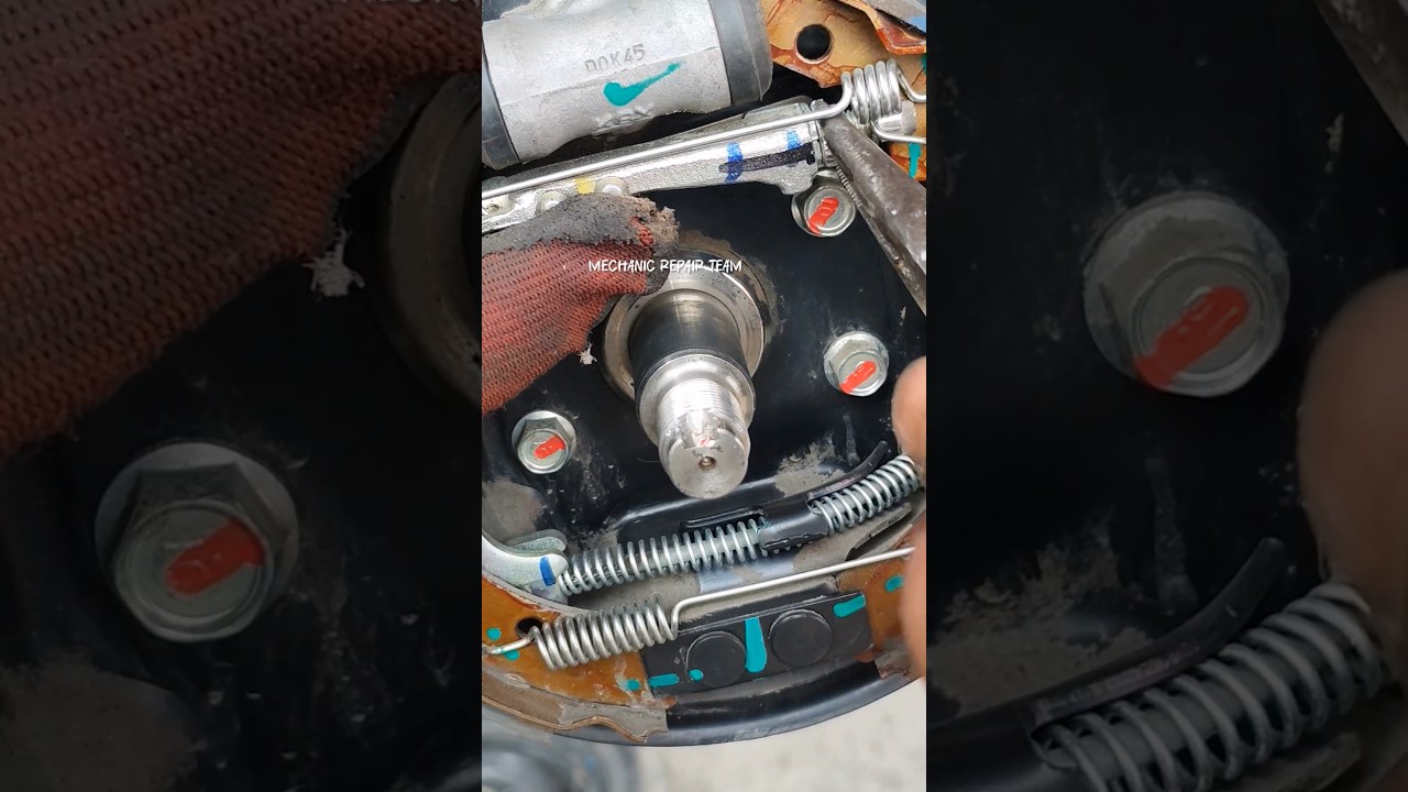 Rear Brakes Clean & Adjust Easily | Step-by-Step Complete Guide😳