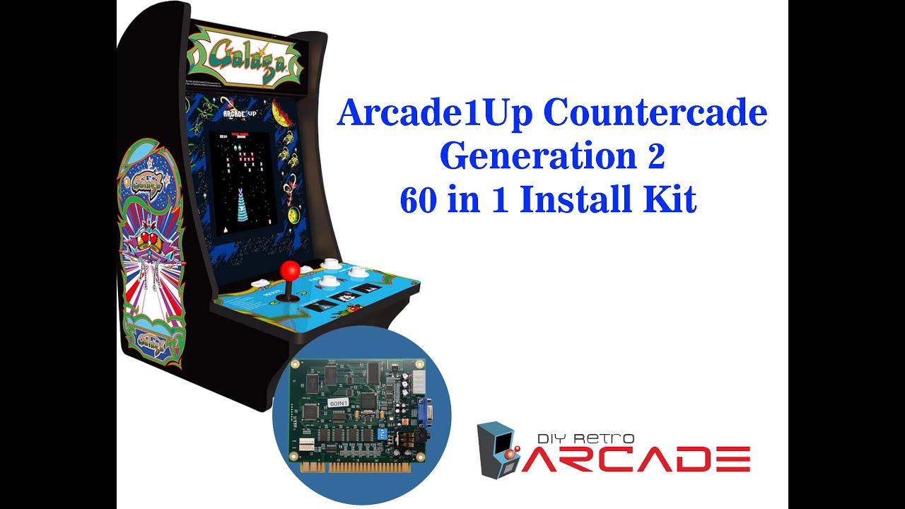 Видео по установке DIYRetroArcade 60 в 1 Arcade1Up Countercade Generation 2