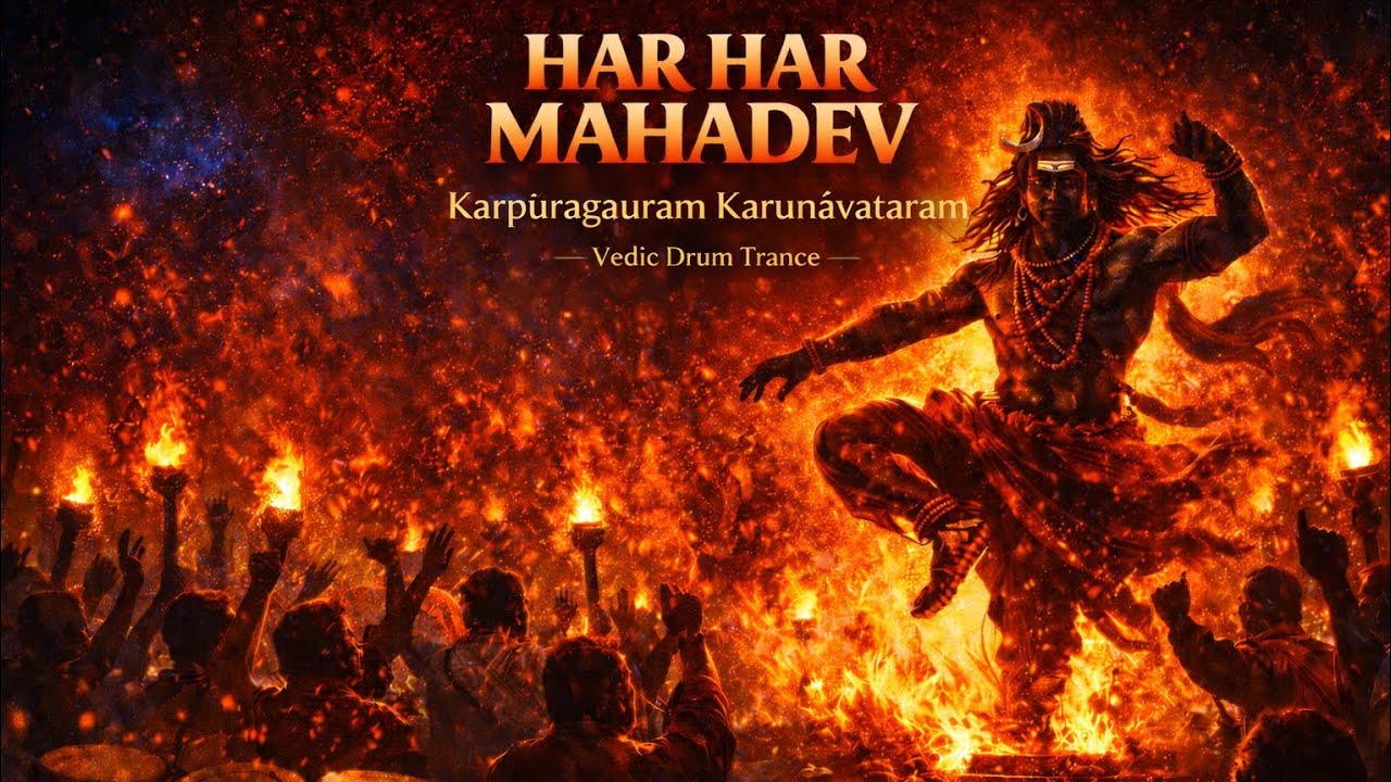 Karpūragauraṃ Karuṇāvatāraṃ | Vedic Drum Trance | #shiv #omnamahshivaya #ameesmusicmelodies