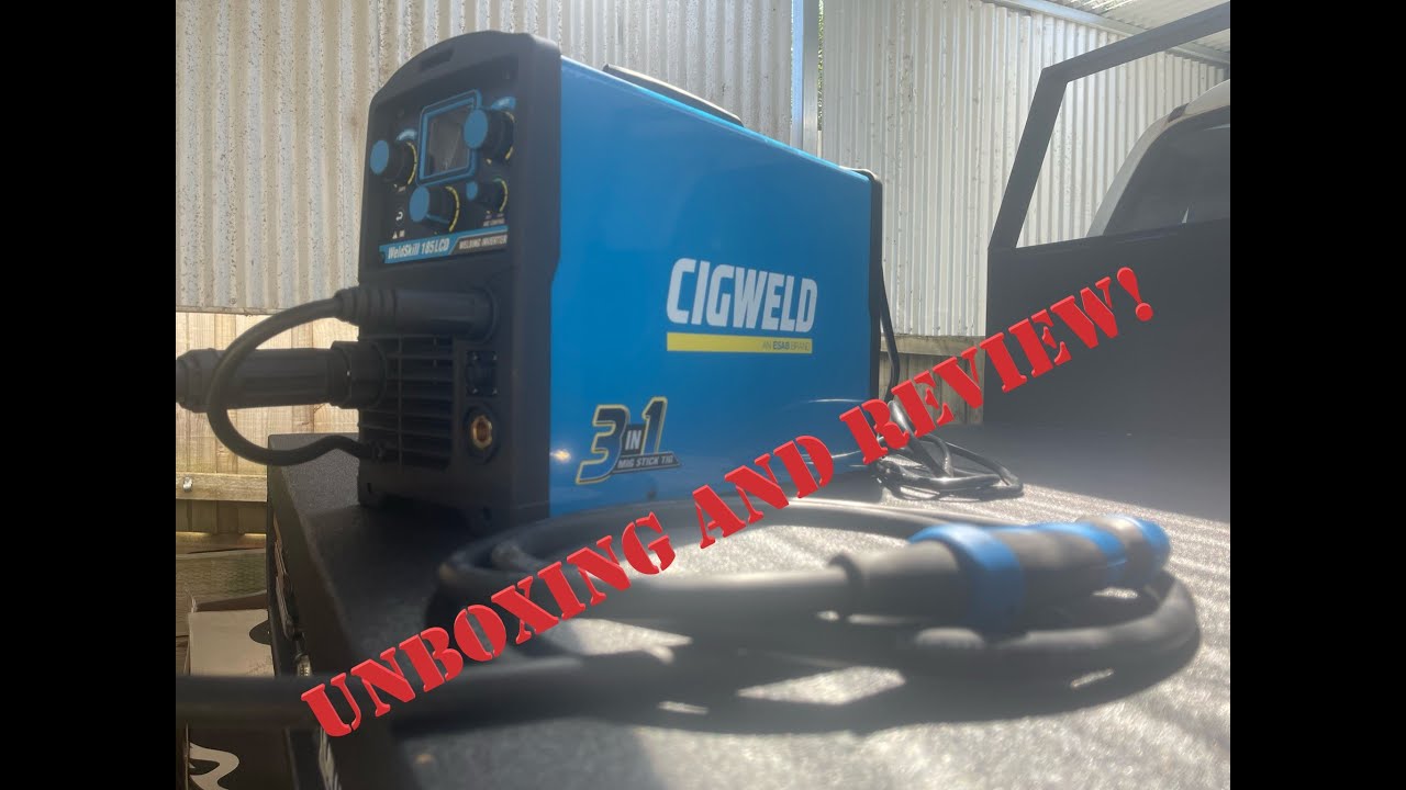 NEW Cigweld 185LCD multi-process welder unboxing and review (mig tig and stick welder)
