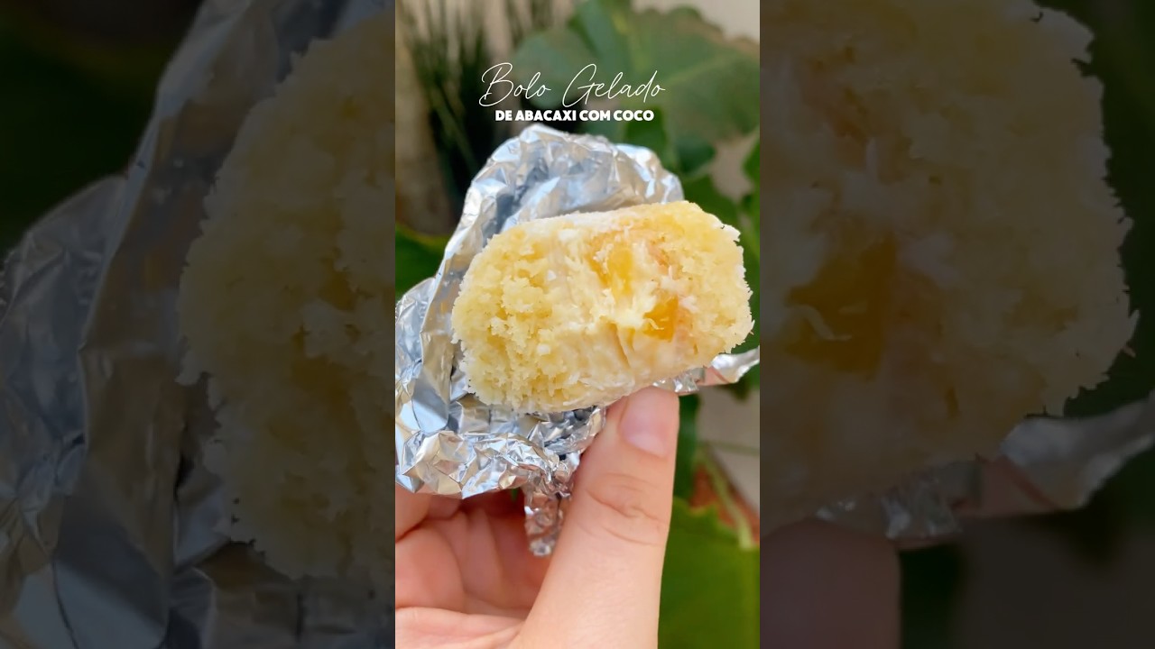 Bolo gelado de abacaxi com coco #receitas #receitafacies #receita #confeitaria