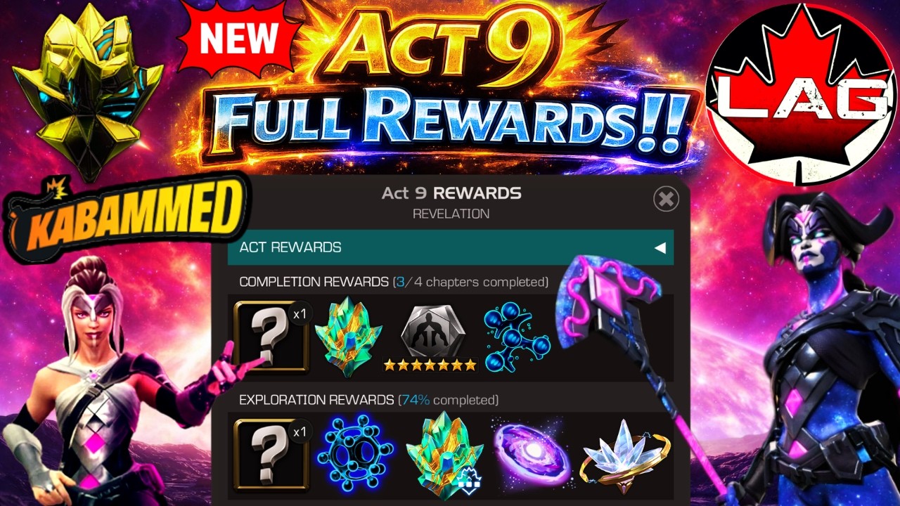 👀🆕 Act 9 100% Rewards Reveal!! Game Breaking or KABAMMED? Rank 5 RNG Gem! Ascension Crystals? - MCOC