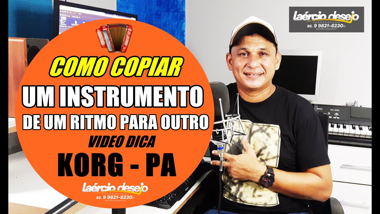 COMO COPIAR UM INSTRUMENTO DE UM RITMO PARA OUTRO NO KORG -PA .