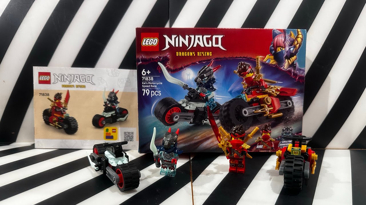Review of Lego Ninjago Dragons Rising set 71838 Kai's Motorcycle Speed Race 