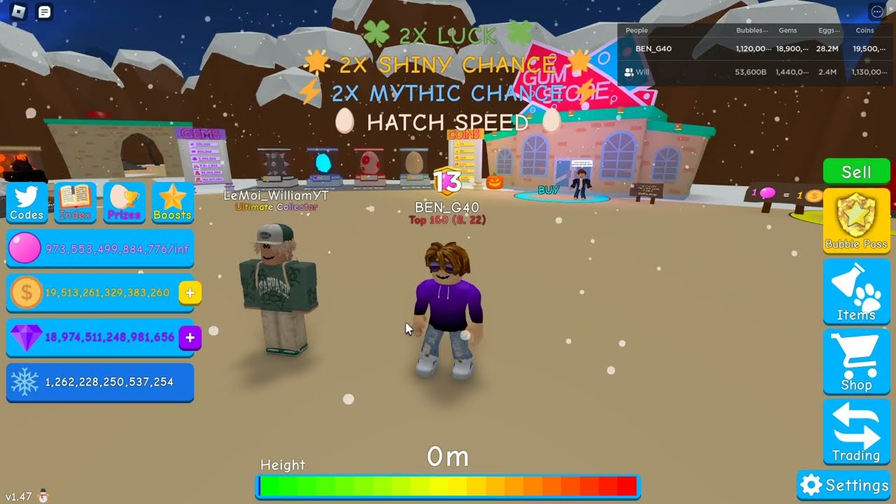 My biggest donation ever! (Bubble Gum Simulator BGS Roblox Bubblegum Sim) OMG! Climbing faster now!
