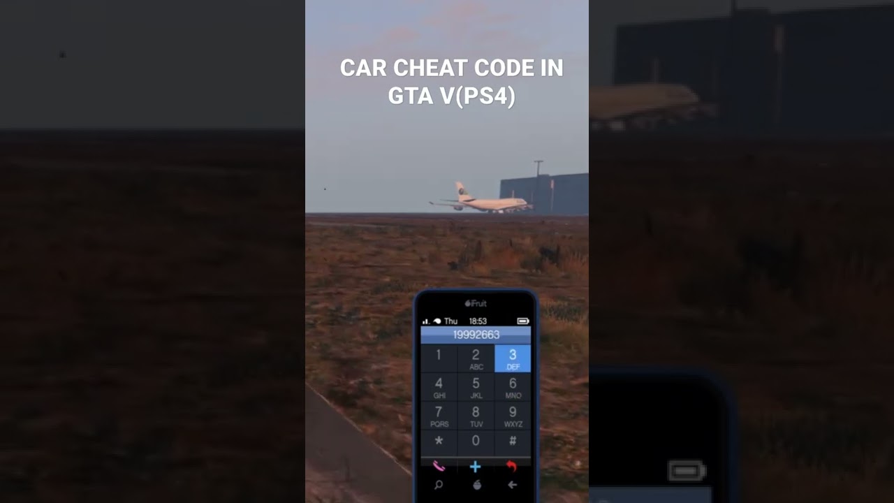 Car cheat code in GTA V (PS4)