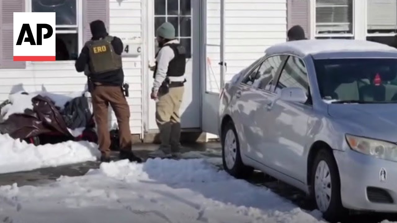 Video shows ICE officers confronting a man at his home in Maine