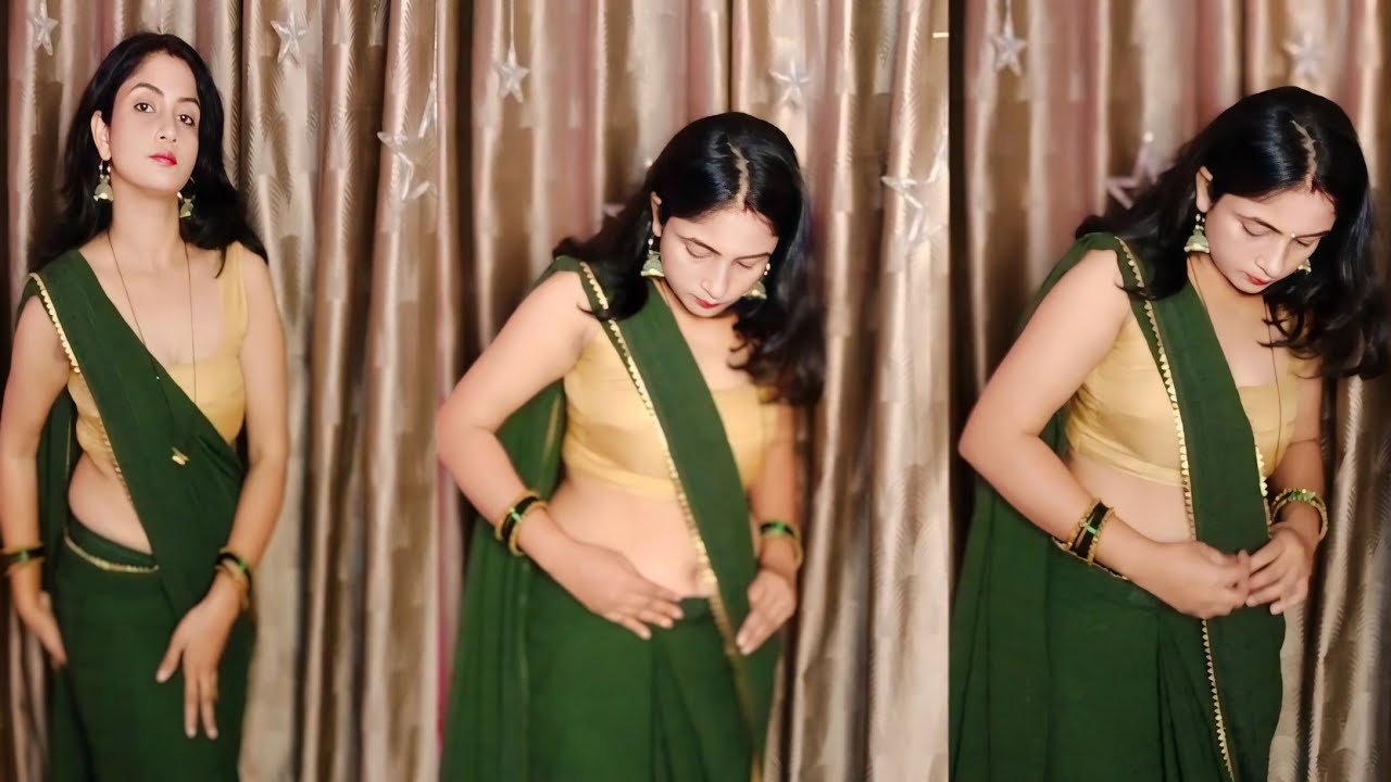 first time Ready to wear saree ko draping Kiya || kaise ready huye hai