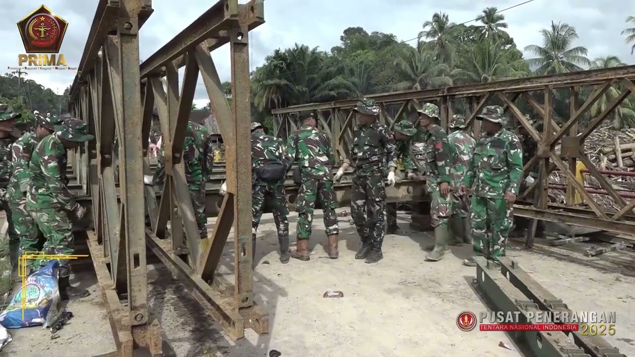 TNI Non-stop Bangun Jembatan Demi Terhubungnya Akses Masyarakat