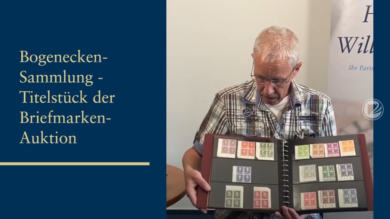 Bogenecken-Sammlung - Titelstück der Briefmarken-Auktion