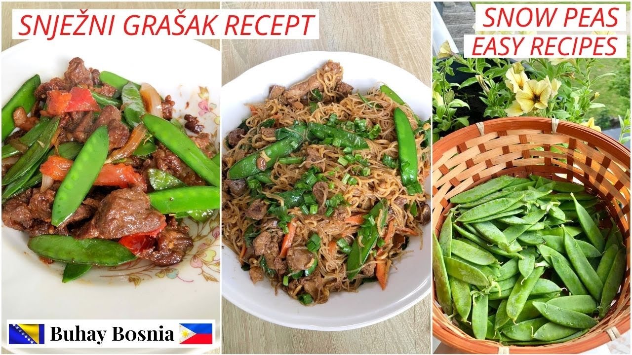 Kako Pripremiti Snježni Grašak ili Kapucinski Grašak |  Quick and easy snow peas recipe | Chicharo