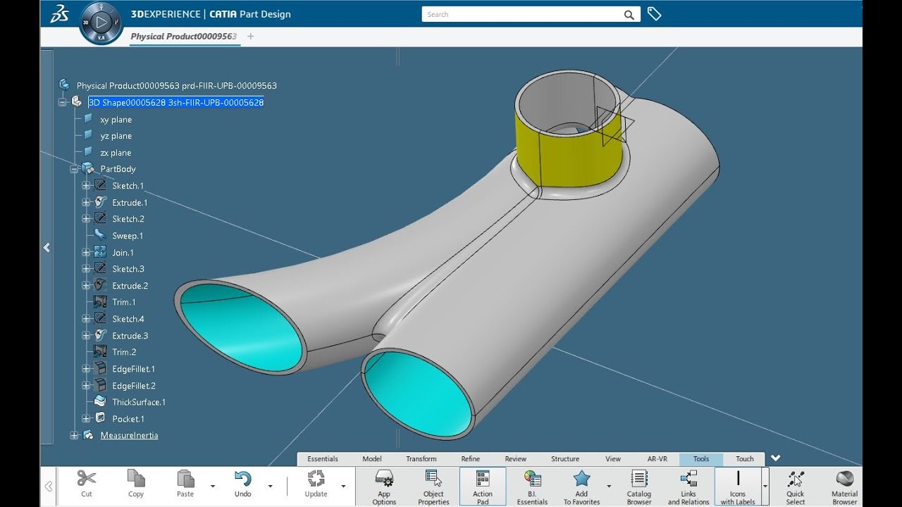 Use 3DExperience to create a mechanical part 5 Surface and Part Design
