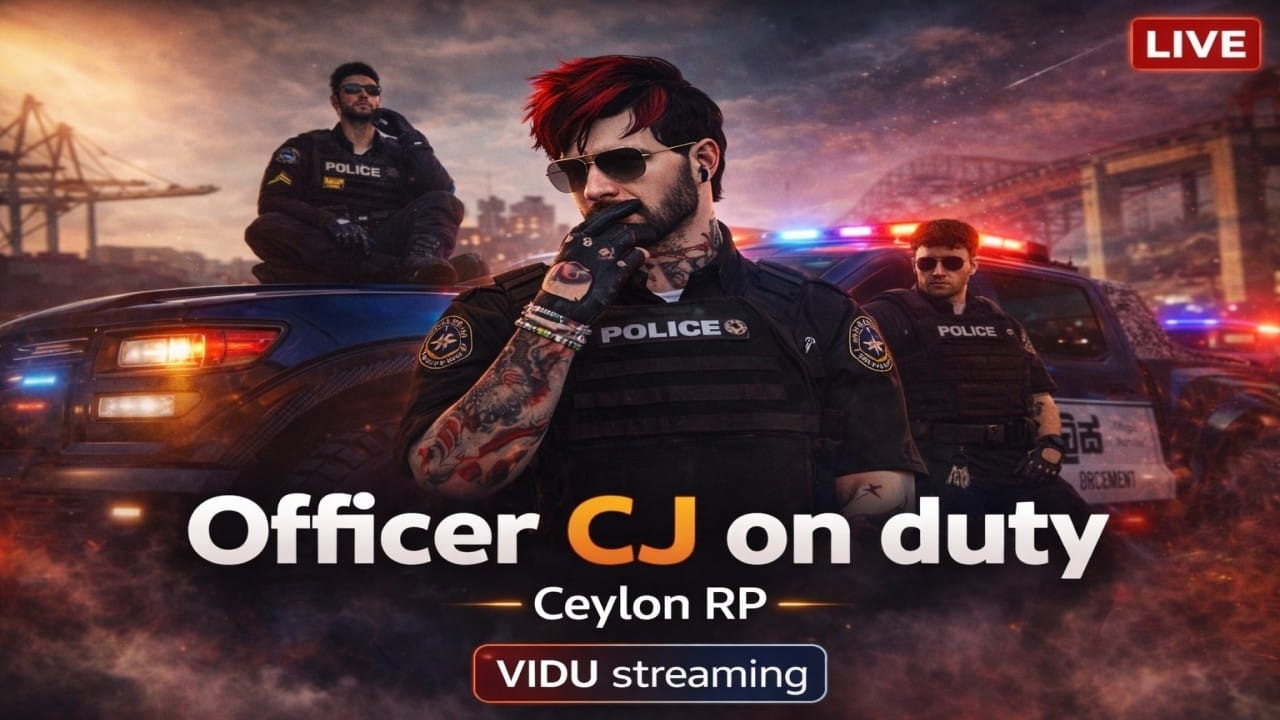 🔴CCPD එකේ ඉවසිලිවන්තම Officer On Duty  😾🔥| CJ Officer 2  | Ceylon RP | Vidu Streaming