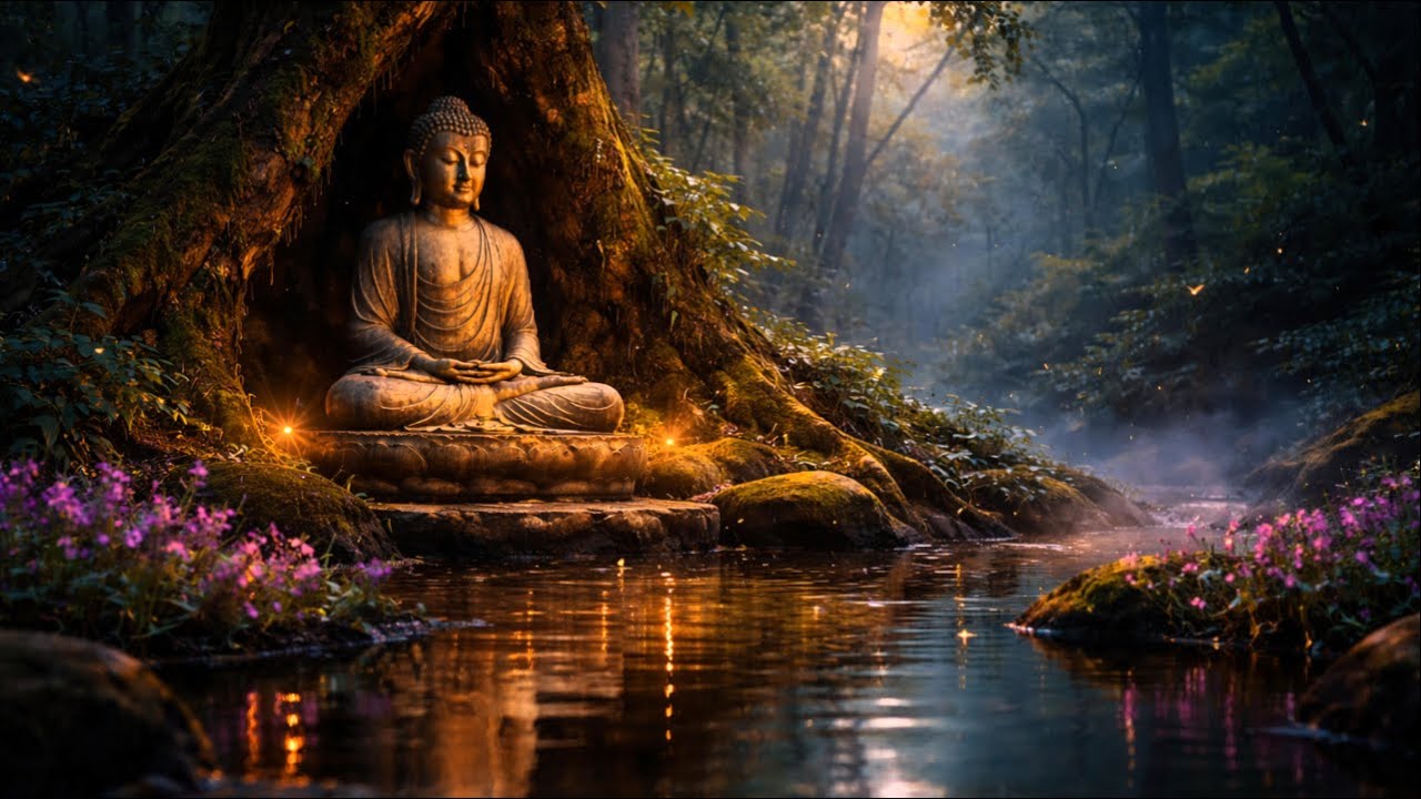 Buddha Deep Meditation Music | Sacred Forest Ambience for Inner Stillness, Healing & Stress Relief