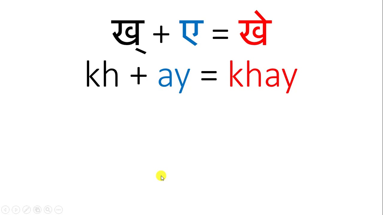 Introduction to Hindi Alphabets - Lesson 5 - Barakhadi of Kha
