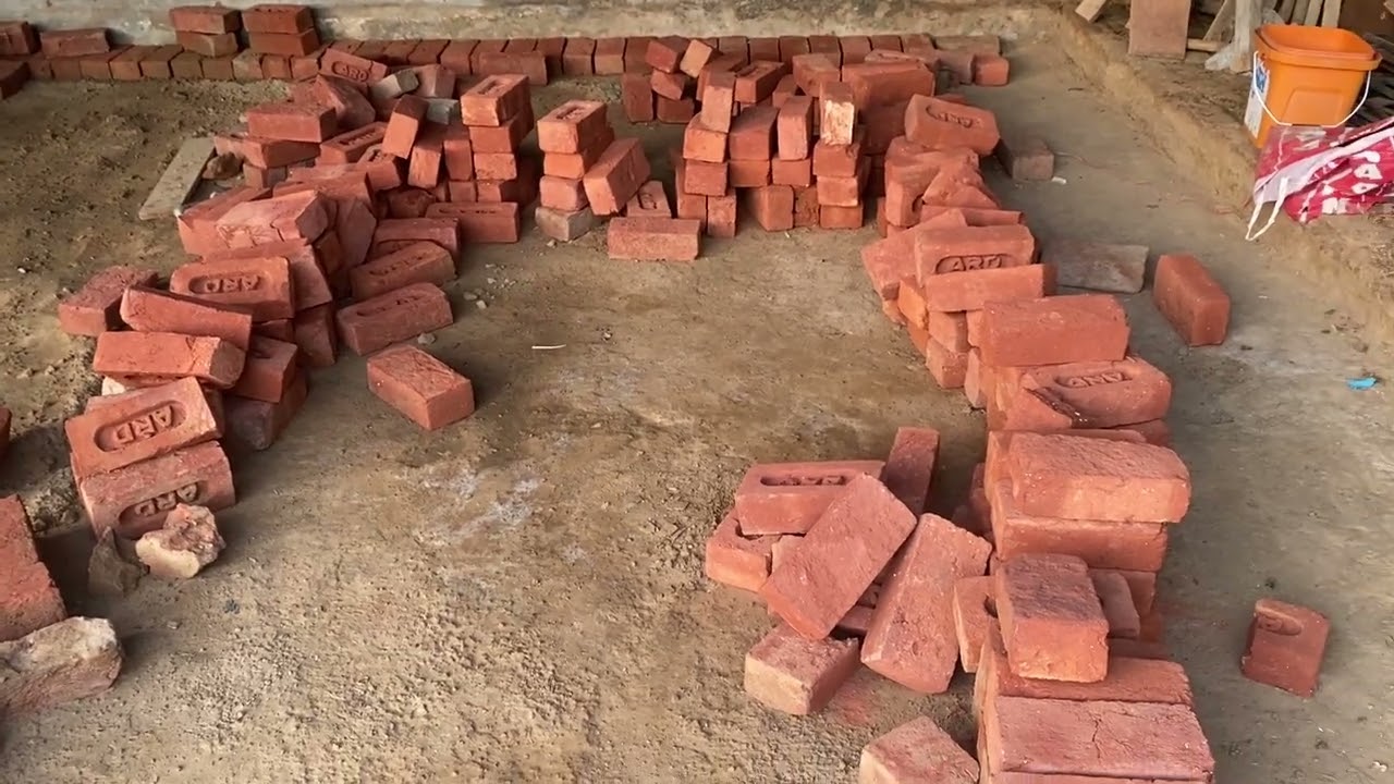 Simple brick floor in the house