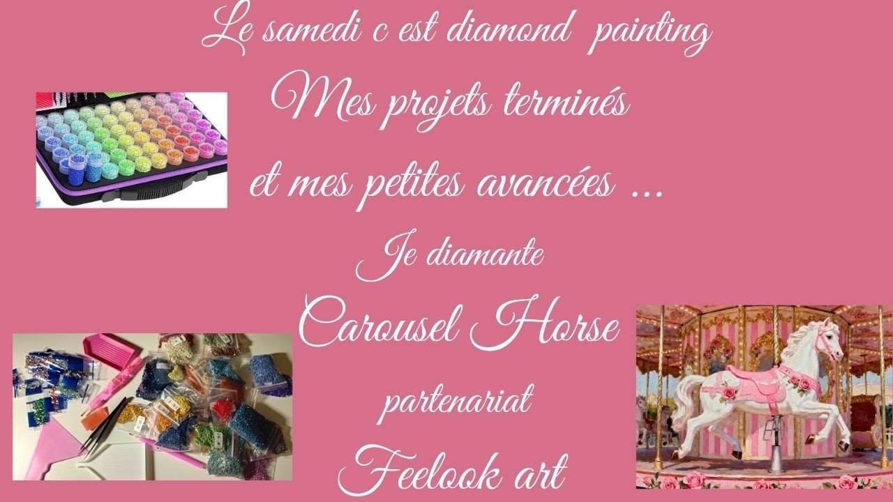 Le samedi c est #diamondpainting . Mes projets terminés et mes petites avancées ...