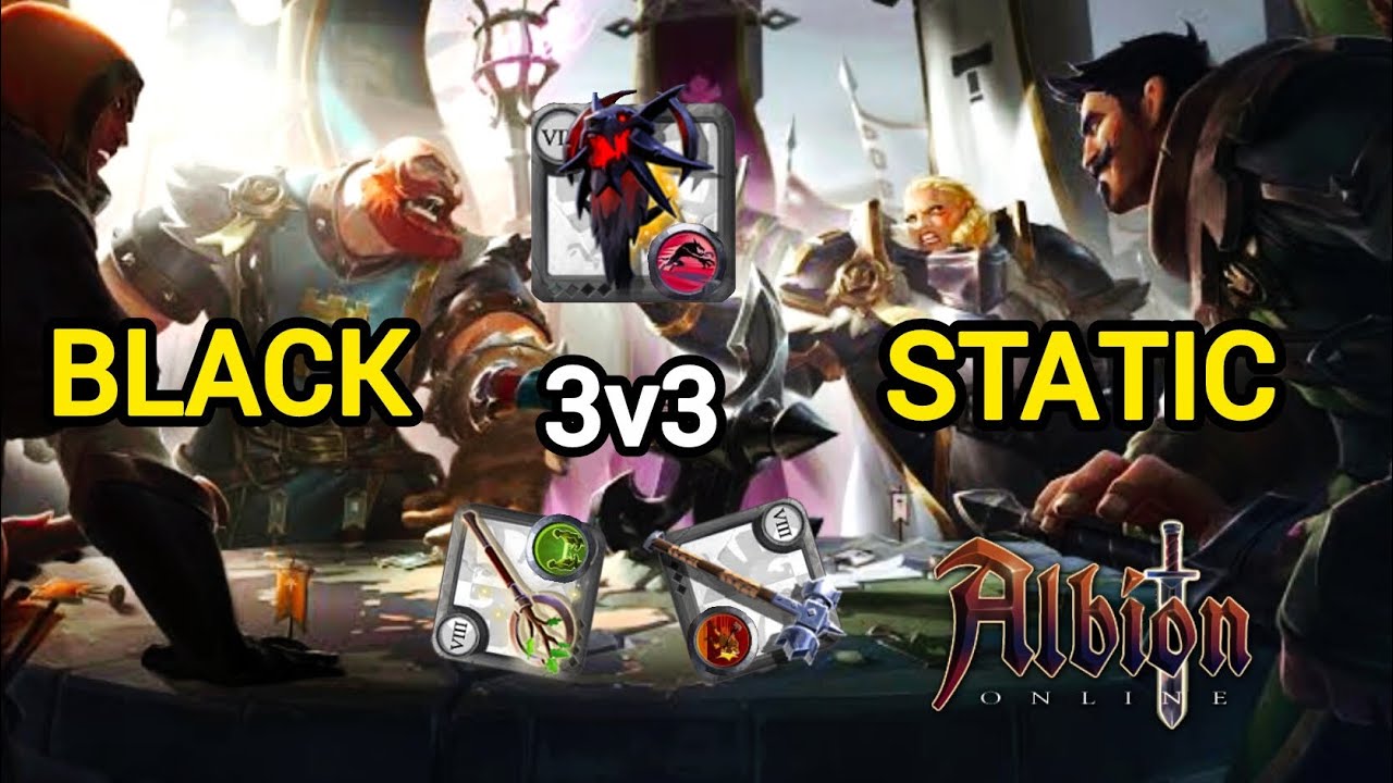 Albion online ⚔️ | Black Static FIGHT | 3v3 PvP Альбион онлайн 2025