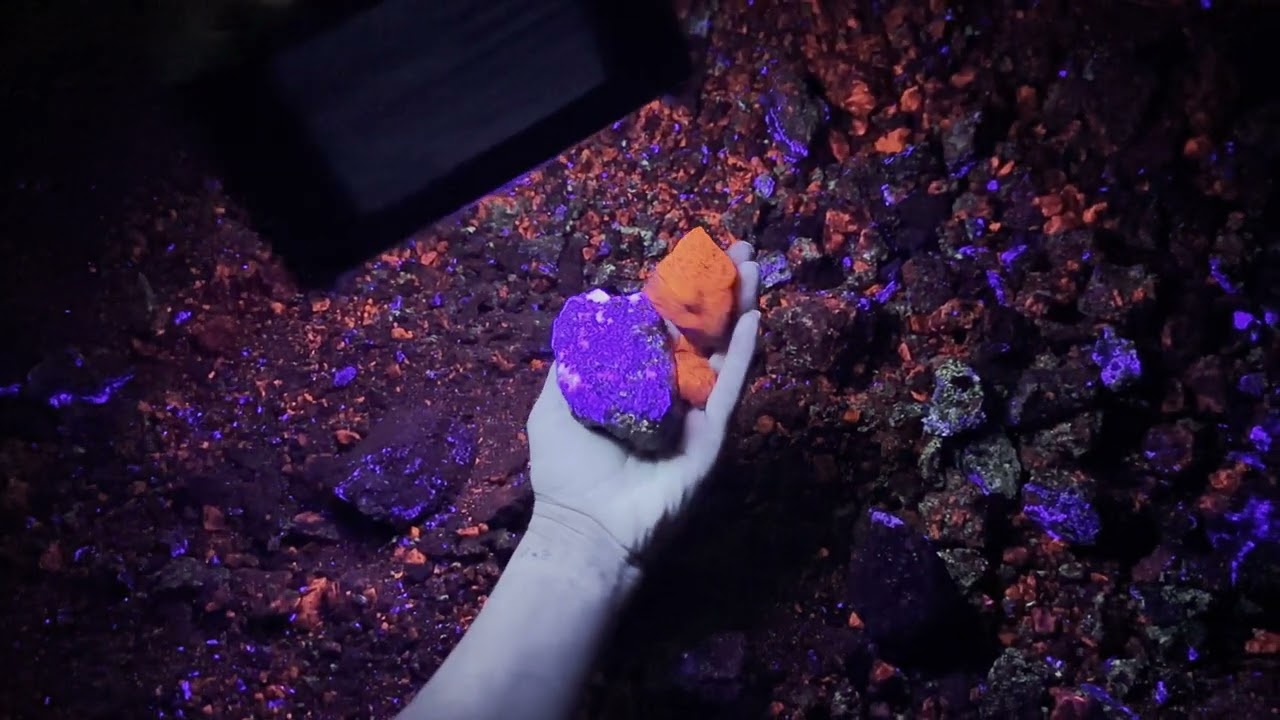 GLOWING minerals at the Red Cloud Mine