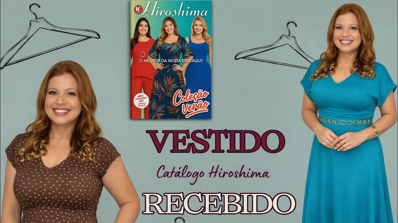 Vestido feminino Catálogos Hiroshima - Recebido - abertura de caixa Hiroshima 2026