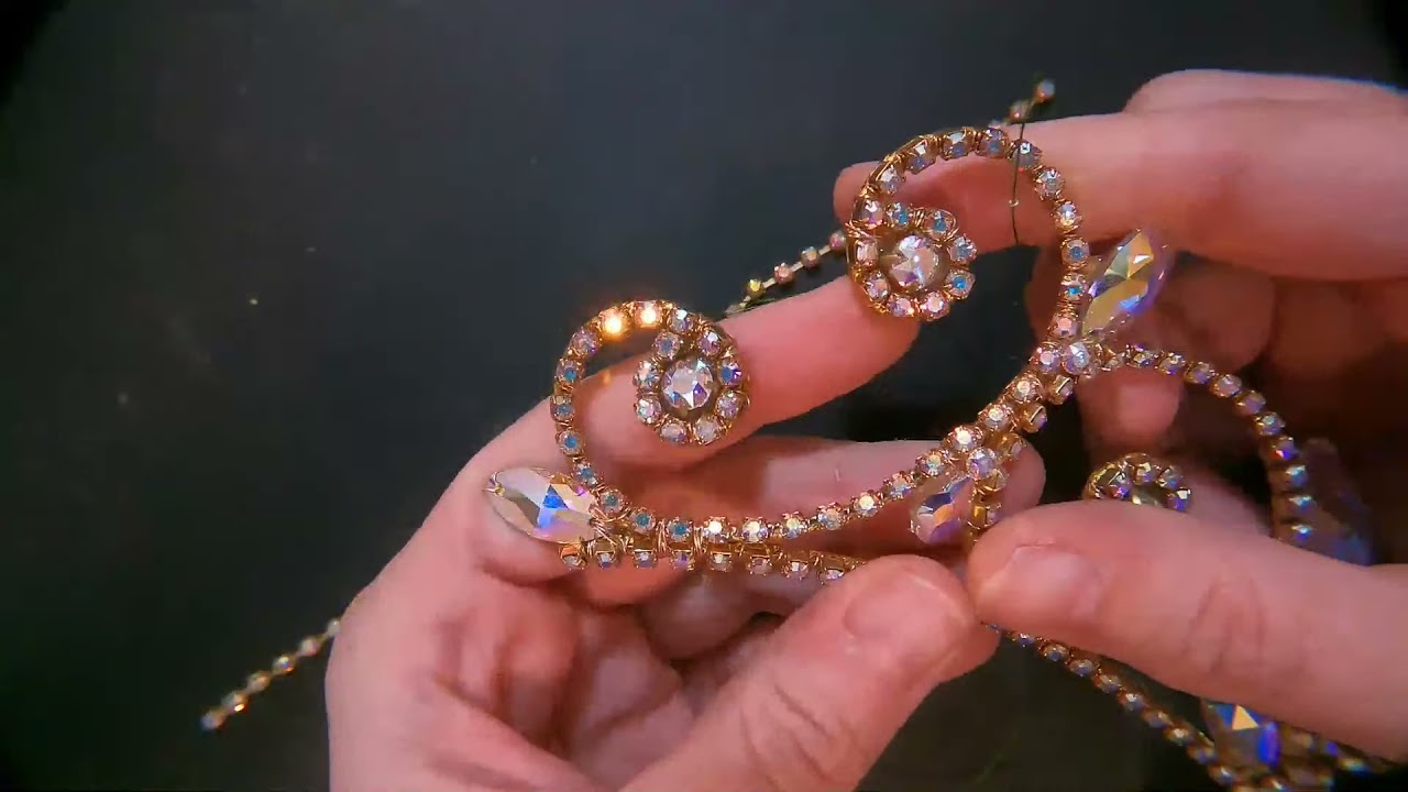 Wiring rhinestone cup chain to wire - Ballet Headpiece & Tiara Tutorial