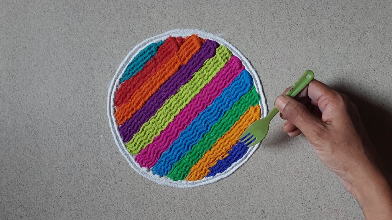 2021 special Satisfying and relaxing rangoli | Stress relief rangoli design by Rangoli Art