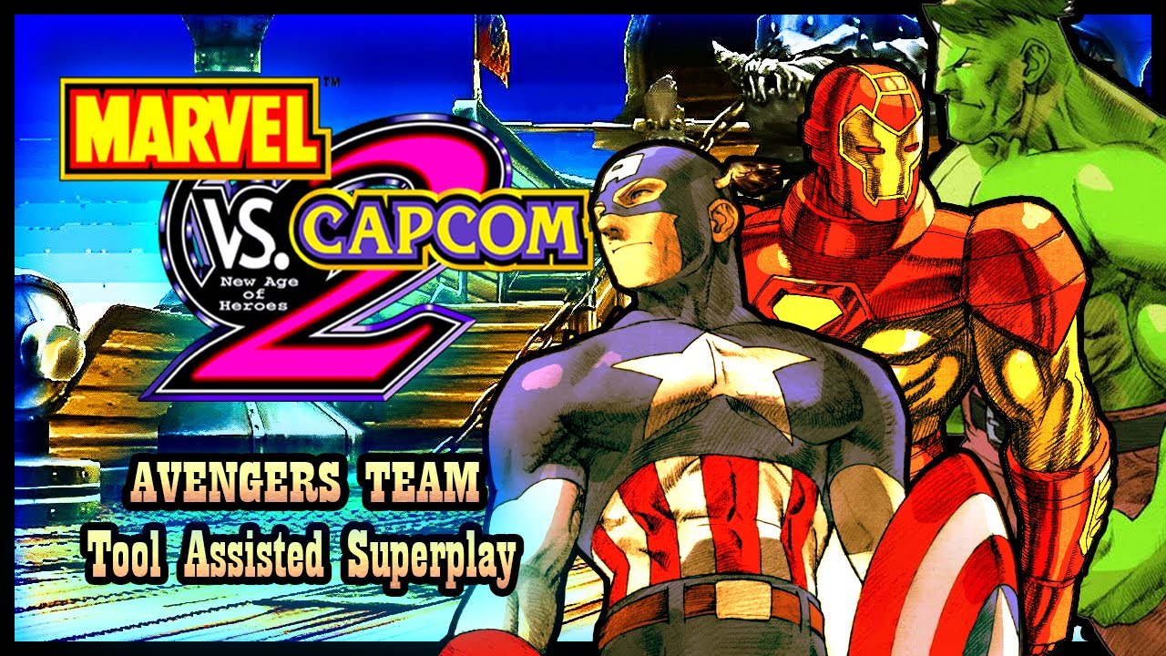 【TAS】MARVEL VS CAPCOM 2 (ARCADE \ NAOMI \ 2000) - AVENGERS TEAM \ CAPTAIN AMERICA \ IRON MAN \ HULK