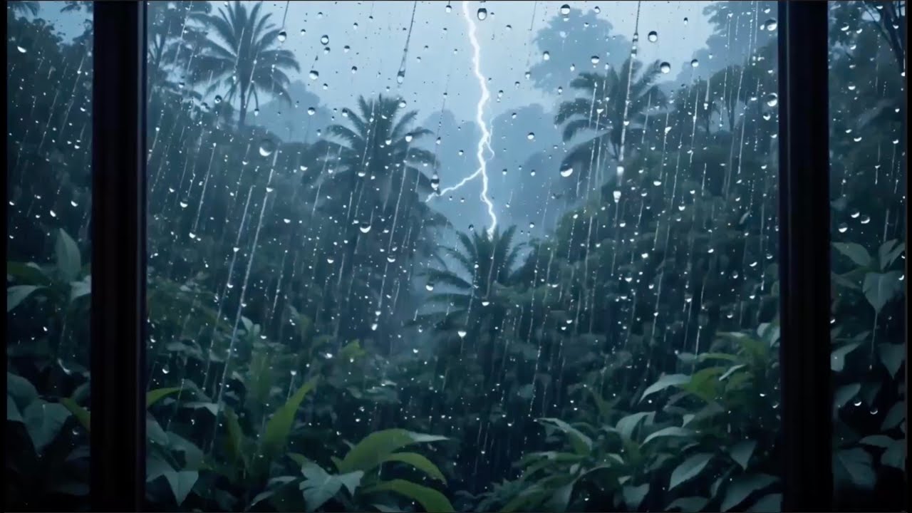 Som de chuva para dormir, Relaxar + 08:00 horas de som para meditar