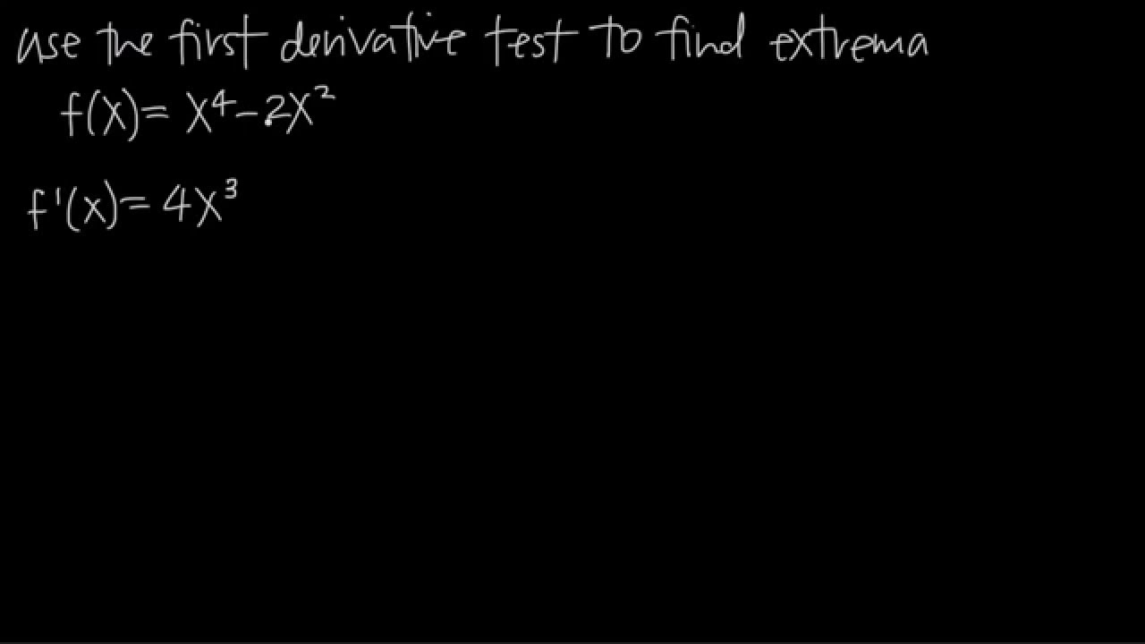 FIRST DERIVATIVE TEST to find the max and min (KristaKingMath)