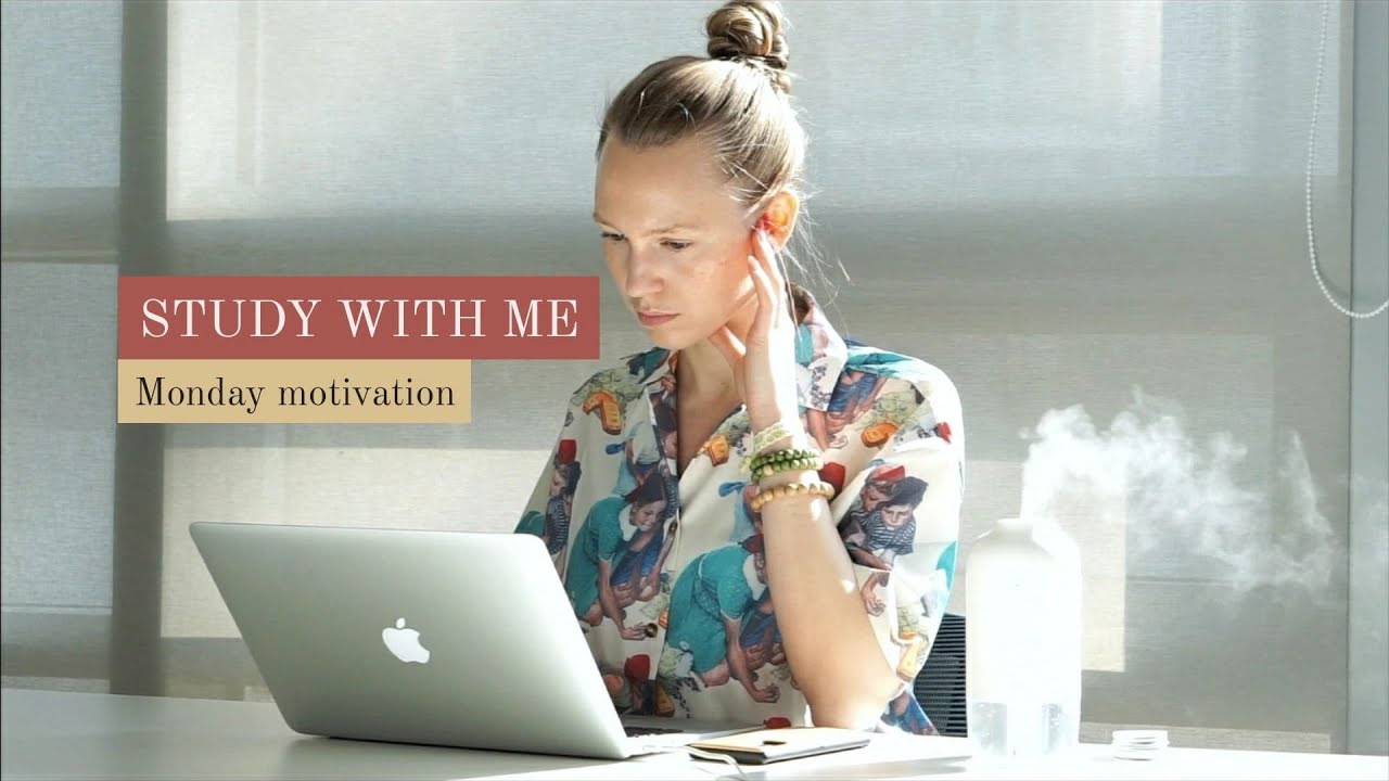 Monday study motivation STUDY WITH ME 1 hour no break, cozy room