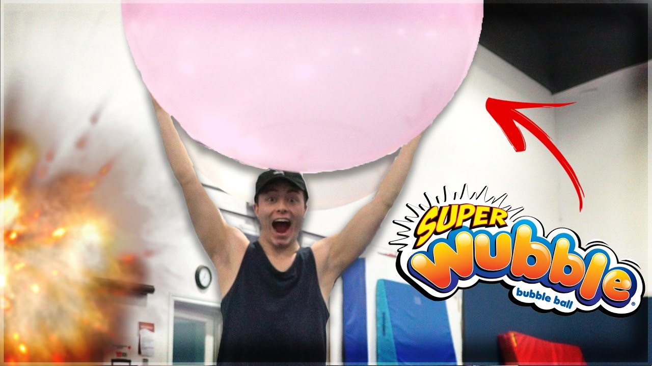 EXPLODING SUPER WUBBLE BUBBLE WITH FLIPS!! (IMPOSSIBLE)