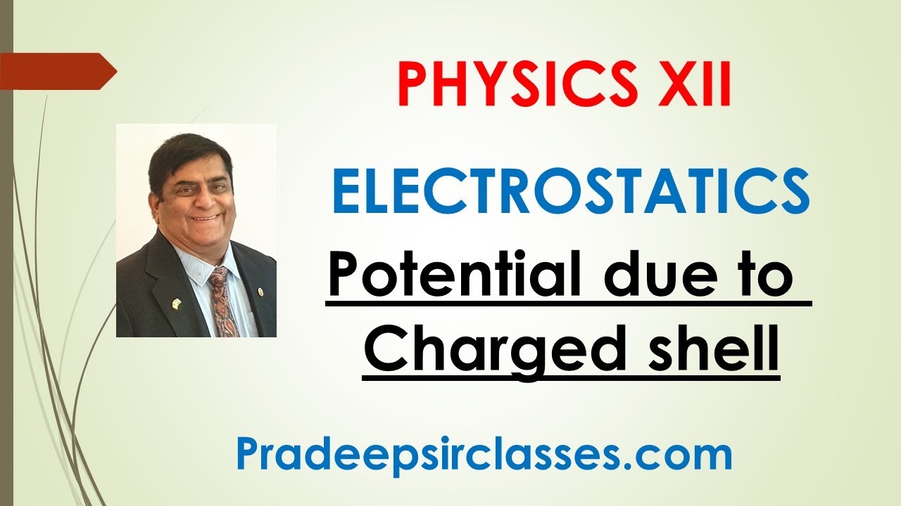 Phy-XII-2-05 Potential due to a charged shell,  By Pradeep Sir,  Pradeep Kshetrapal channel