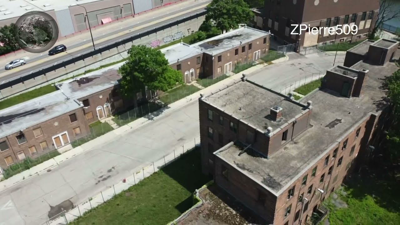 Lathrop Homes drone and driving CHICAGO HOODS PROJECTS ABANDONED BUILDINGS