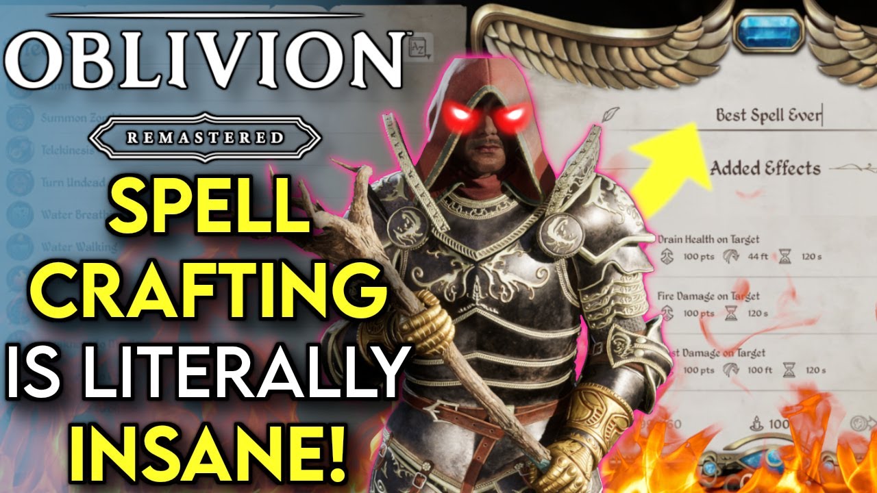 Лучшие пользовательские заклинания + как открыть создание заклинаний в Oblivion Remastered | Сове...
