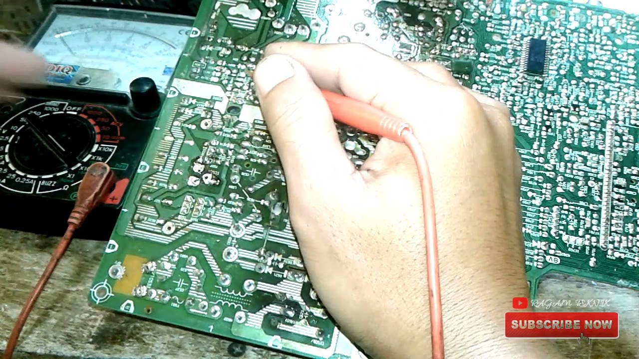 power supply tv polytron slim jebol terus