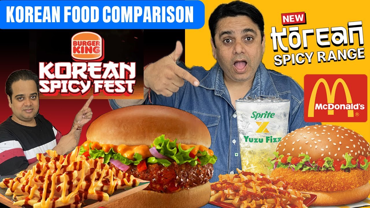 Burger King vs McDonald's Korean Food | Korean Spicy Food Taste Test | India Food Review
