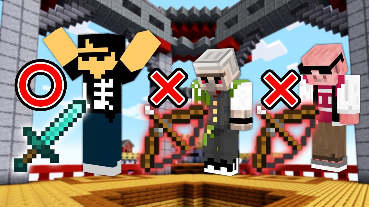 【マイクラ】かぶらずアイテムを選べ！PvPバトル！