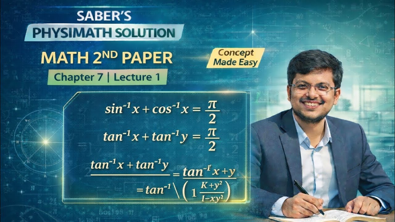 MATH 2ND PAPER|CHAPTER-7|LECTURE-1|INVERSE TRIGONOMETRY|