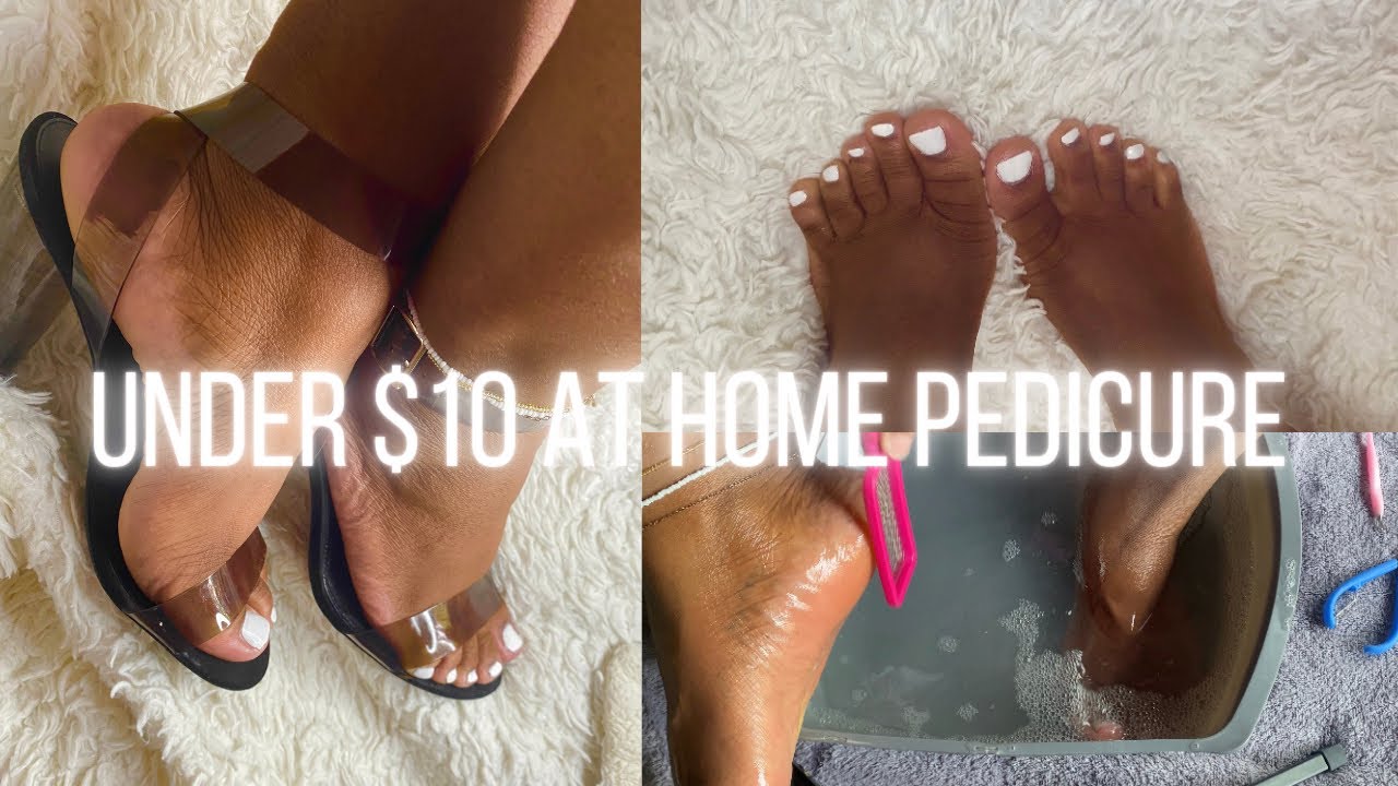 UNDER $10 AT HOME PEDICURE || DIY budget friendly pedicure using all drugstore products