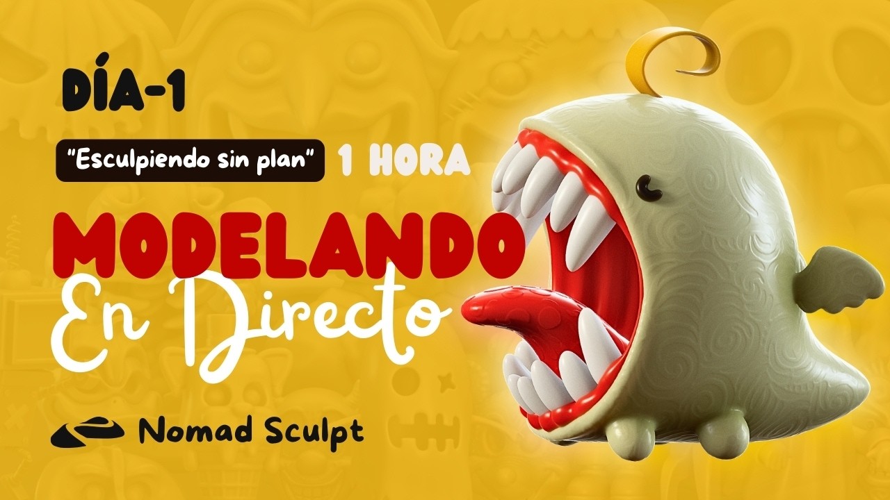 1 Hora Modelando en Nomad Sculpt | Día 01 #nomadsculpt  #modelado3d  #esculturadigital