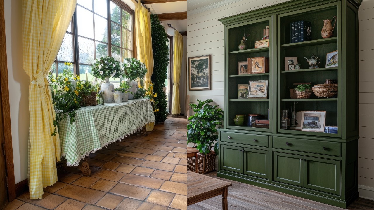 Sage Green & Yellow Decorating Ideas That Can Be Replicated: Vintage French Country Style Makeover