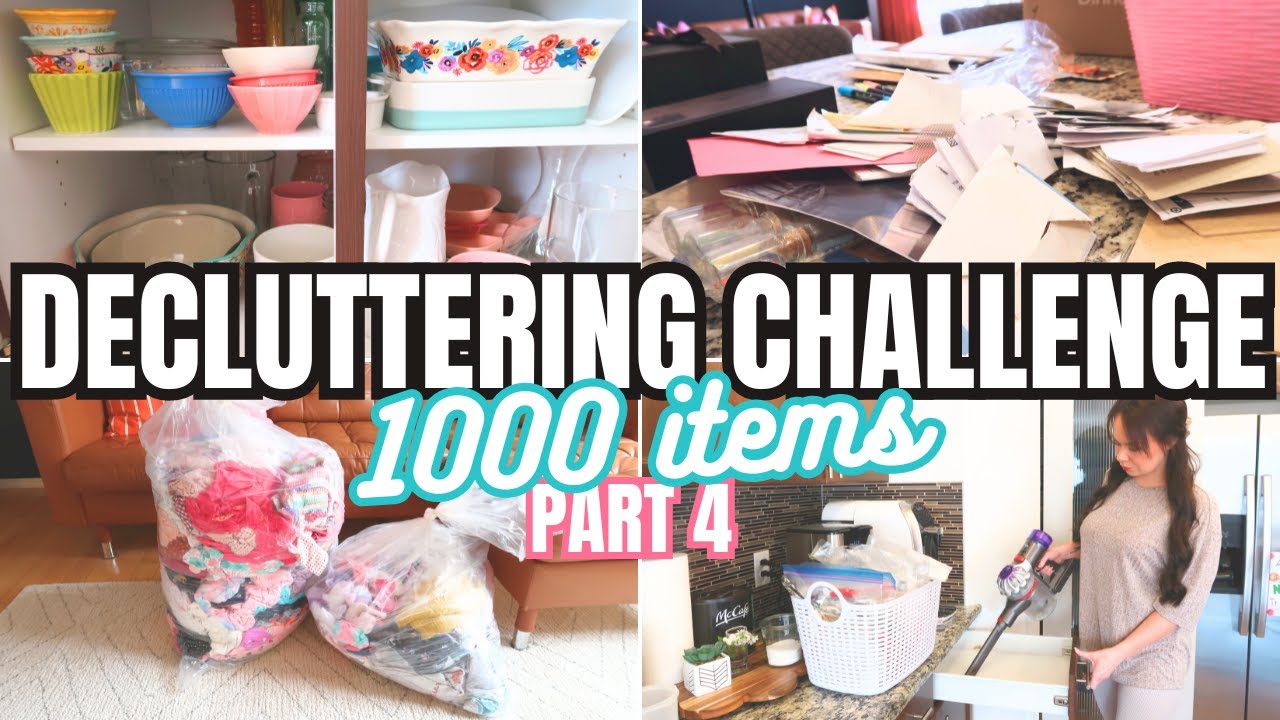DECLUTTER WITH ME | 1000 ITEMS CHALLENGE | CLEANING MOTIVATION
