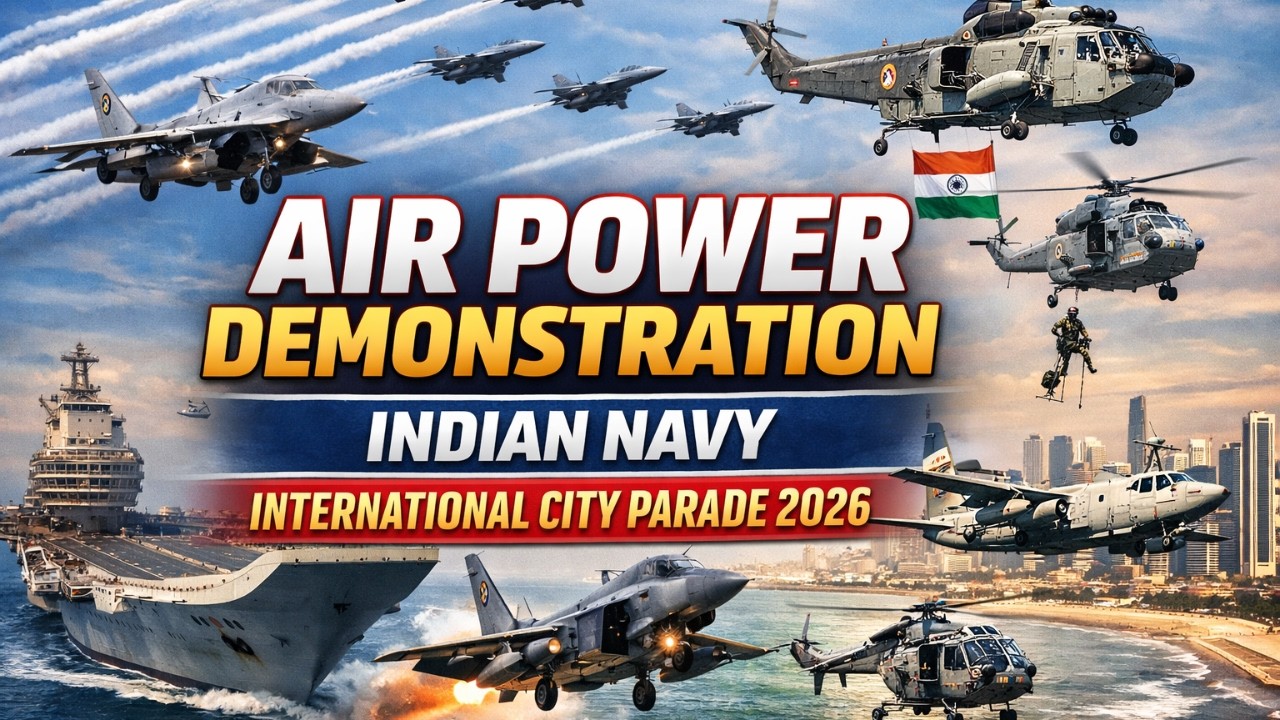 LIVE: Air Power Demonstration by Indian Naval Aircraft & Helicopters |International City Parade 2026