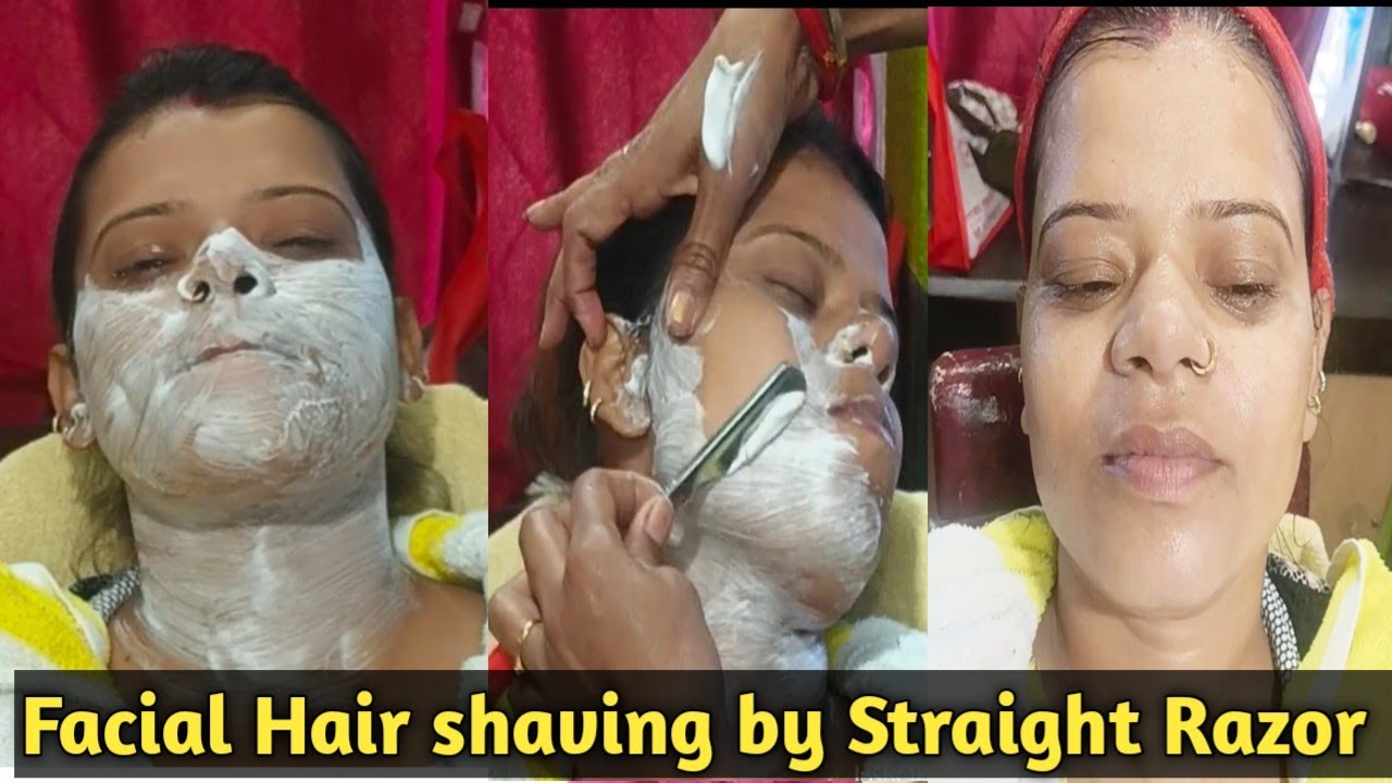 Facial Hair Shaving by straight Rezor  // Easily Women Face Cleaning @SwapnasLife28