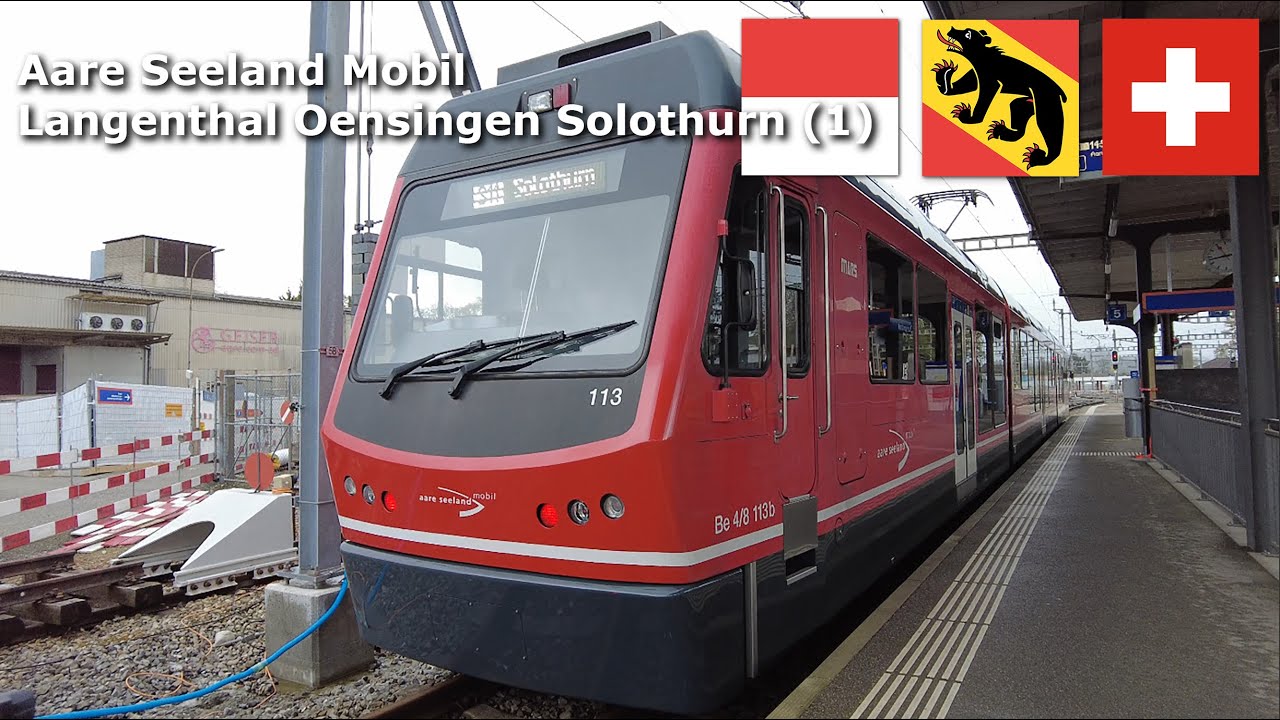 Aare Seeland mobil - Langenthal Oensingen Solothurn (1) April 2024 (4K) #switzerland #railway
