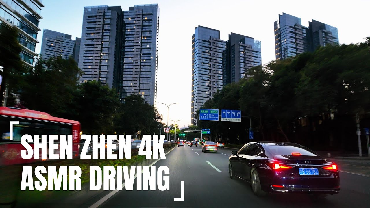 Sunset Drive: Nanshan → Futian → Longhua | Shenzhen 4K HDR POV ASMR  No Talking | Real China