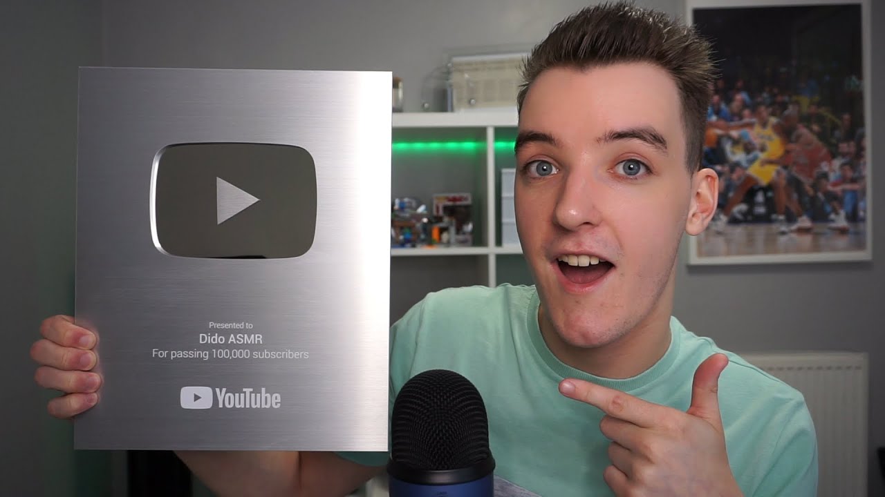 [ASMR] 100K Play Button Unboxing!