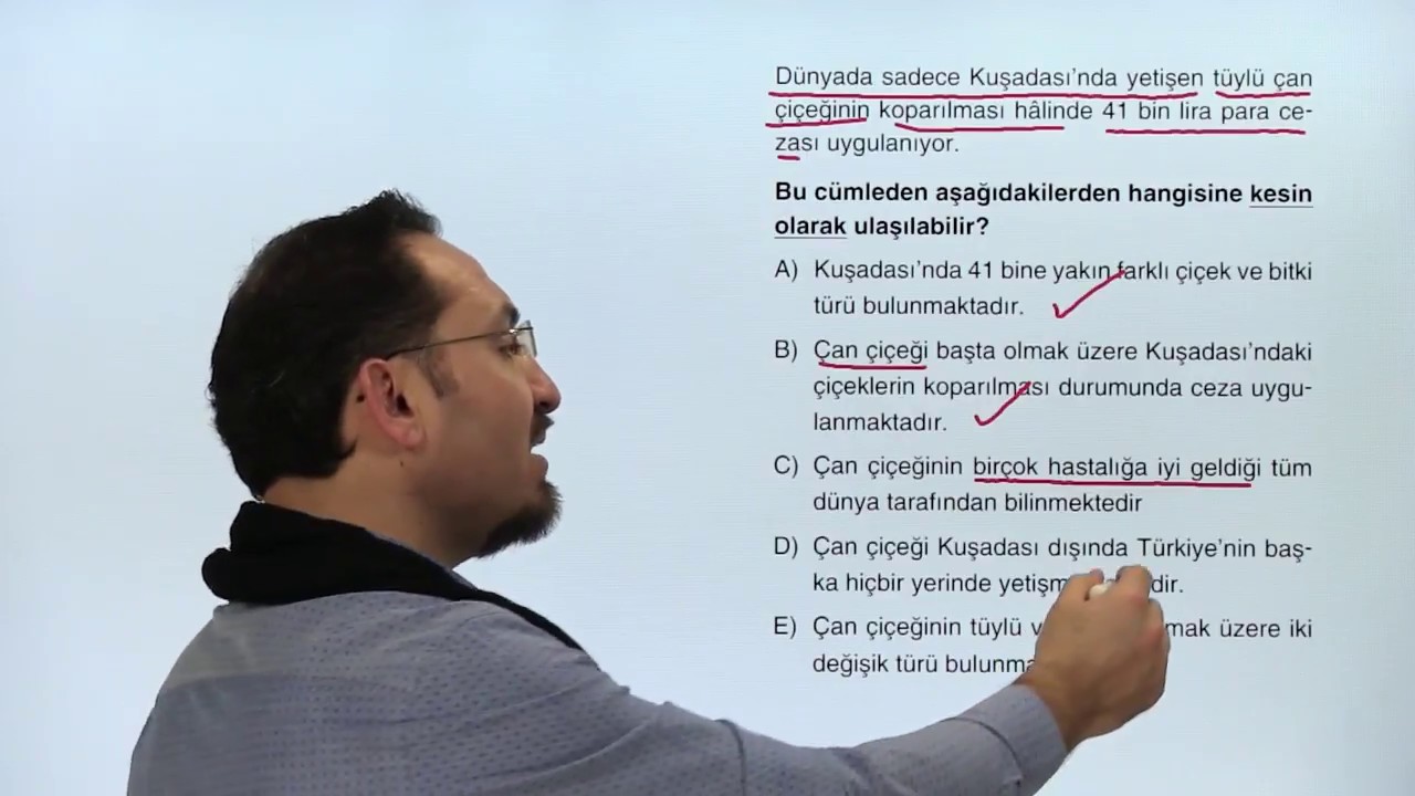 1. Cümleden Kesin Yargıyı Çıkarma İle İlgili Soru Çözüm Videosu