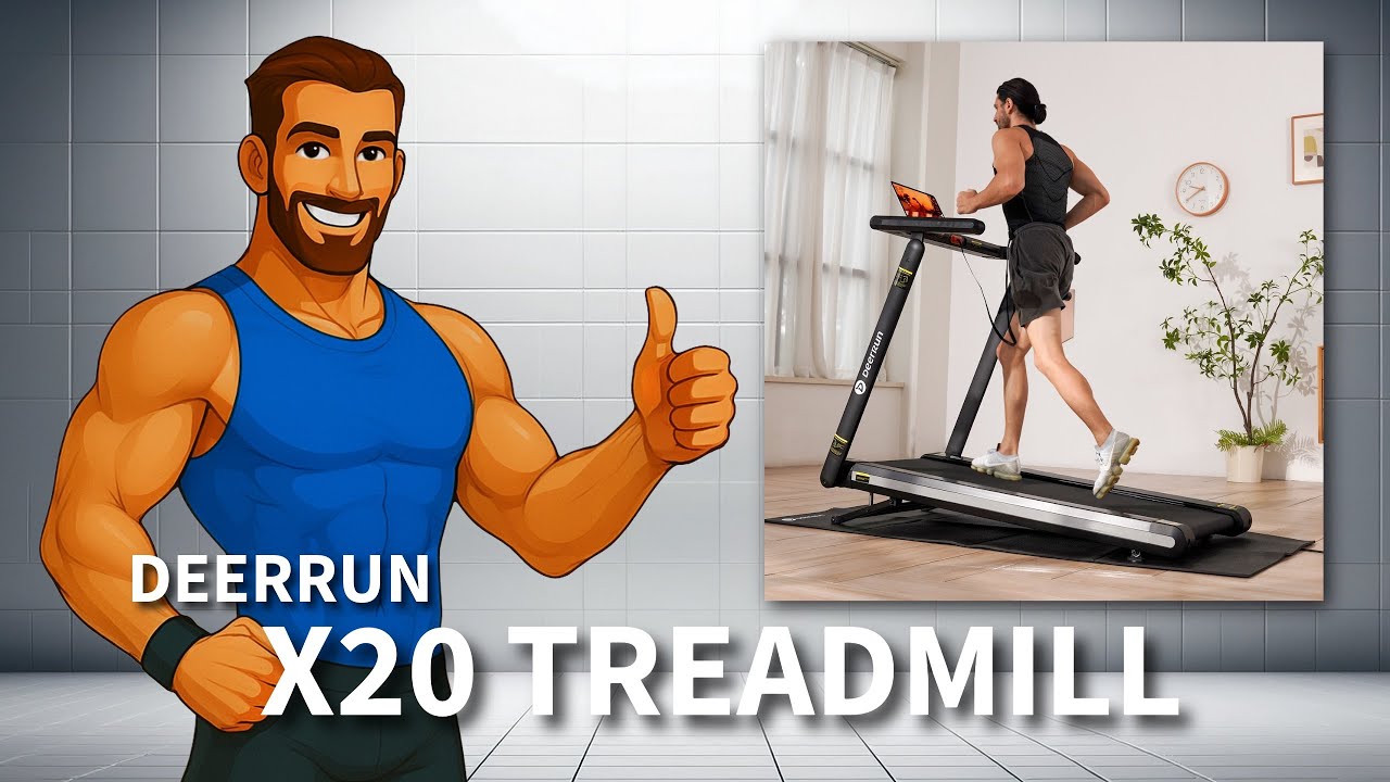 DeerRun X20 Treadmill - 11.3Mph with 15% Auto Incline Full Running Deck Treadmill, 400Lbs Capacity