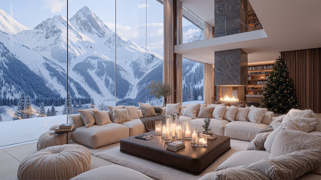 Jazz Instrumentals At A Luxury Mountain Apartment - Smooth Jazz On A Snowy Day Helps Heal Emotions